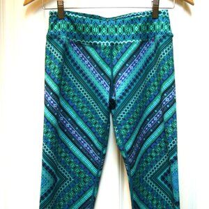 prAna Roxanne Printed Cropped Tights Sz M